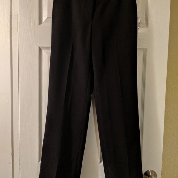 solid black wide leg business formal pants - Lana - Picture 2 of 4